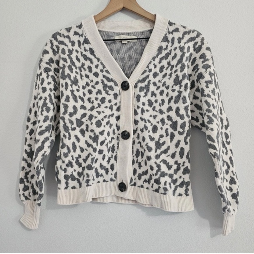 Loft - Animal Print Cardigan‎